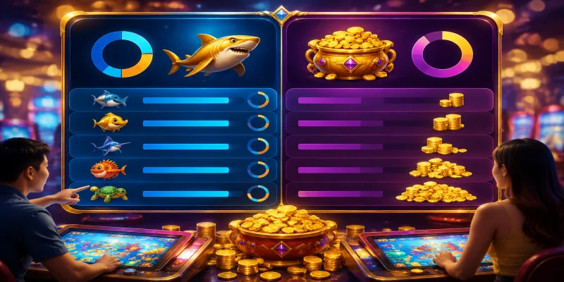Bảng so sánh tỷ lệ hoàn trả và giá trị hũ tối đa của các tựa game bắn cá hiện nay