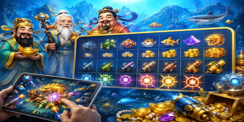 Bảng tỷ lệ quy đổi vật phẩm và hệ số nhân thưởng của các sinh vật trong tam tiên bắn cá