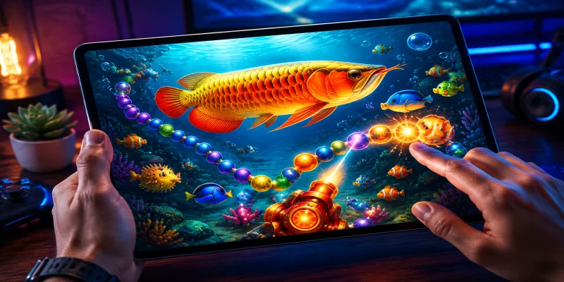 Đồ họa 3D sắc nét mô phỏng đại dương trong game bắn cá rồng zuma tại cổng game